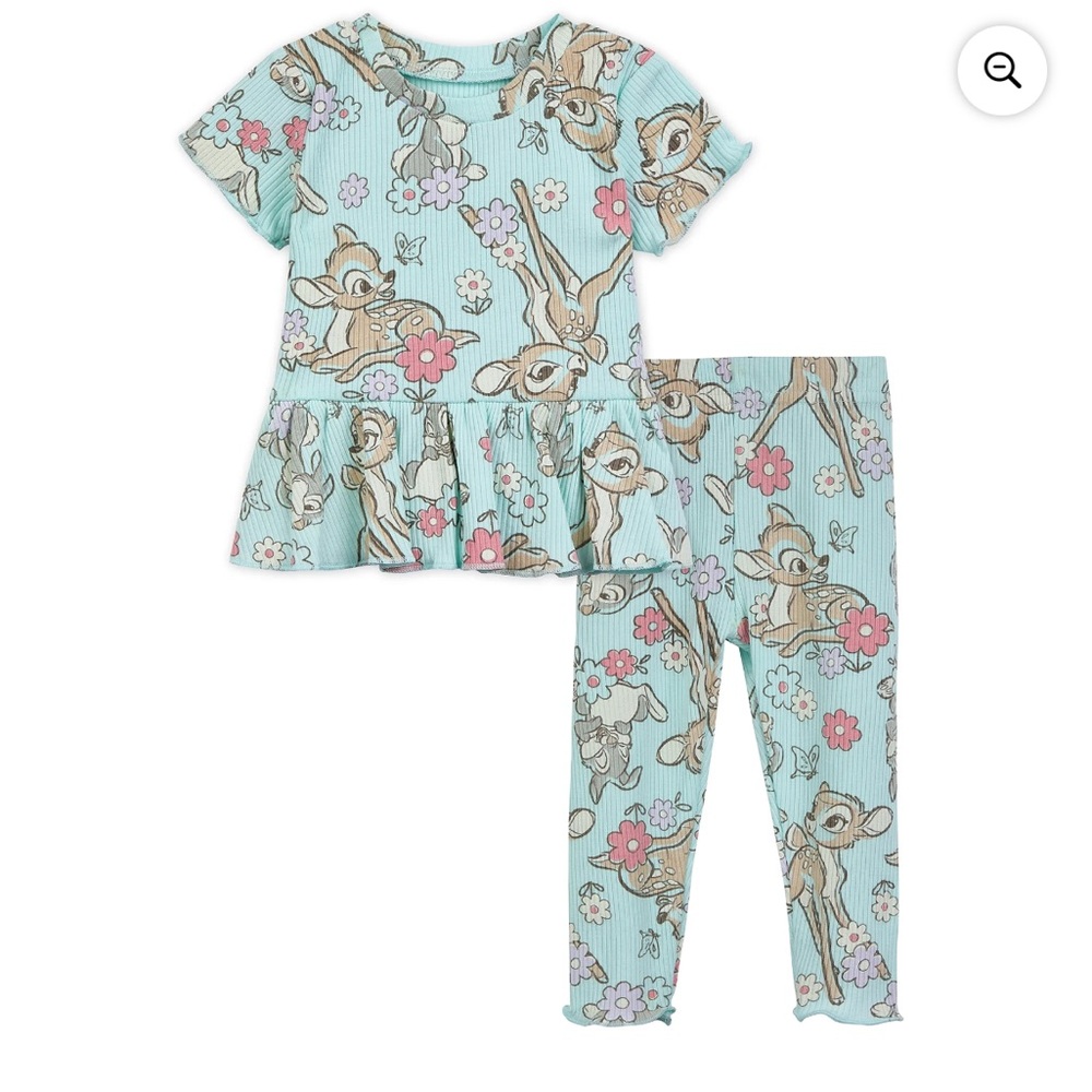 NWT Disney baby Bambi matching outfit size 3/6 months